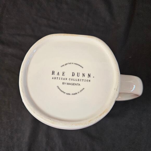 Rae Dunn Magenta Artisan Collection Wild Mug White Farmhouse Coffee Tea - Picture 6 of 9